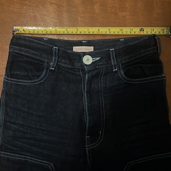 Jesse Kamm Patchfront Handy Pants with Blue Stitching - Picture 7 of 9